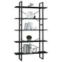 5-level black pine wood shelf 100x30x175 cm by vidaXL, Bookcases and shelves - Ref: Foro24-3082007, Price: 123,94 €, Discount: %