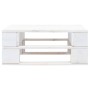 Otomana de palés para jardín madera blanco de vidaXL, Otomanas de exterior - Ref: Foro24-45758, Precio: 48,52 €, Descuento: %