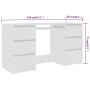 White plywood desk 140x50x77 cm by vidaXL, Desks - Ref: Foro24-800810, Price: 182,49 €, Discount: %