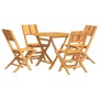 5-teiliges Garten-Esszimmerset aus massivem Teakholz von vidaXL, Gartensets - Ref: Foro24-3155020, Preis: 377,35 €, Rabatt: %