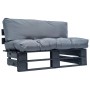 Garden pallet sofa with gray pinewood cushions by vidaXL, Outdoor sofas - Ref: Foro24-277411, Price: 110,44 €, Discount: %