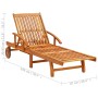 Set of sun loungers with table 2 pcs solid acacia wood by vidaXL, Loungers - Ref: Foro24-3057996, Price: 356,95 €, Discount: %