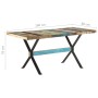 Recycled solid wood dining table 160x80x76 cm by vidaXL, Kitchen and dining tables - Ref: Foro24-321609, Price: 295,99 €, Dis...