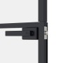 Interior door made of tempered glass and black aluminum, measuring 93x201.5 cm. by vidaXL, Doors for the home - Ref: Foro24-1...