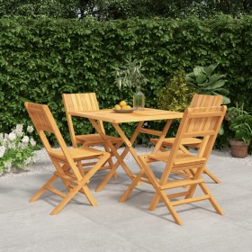 5-piece garden dining set solid teak wood by vidaXL, Garden sets - Ref: Foro24-3155038, Price: 357,89 €, Discount: %