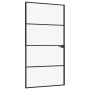 Interior door tempered glass and black aluminum 102x201.5 cm by vidaXL, Doors for the home - Ref: Foro24-153661, Price: 169,3...