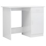 Escritorio de madera contrachapada blanco brillo 100x50x76 cm de vidaXL, Escritorios - Ref: Foro24-801086, Precio: 99,90 €, D...