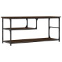 Mueble de TV contrachapada y acero marrón roble 103x38x46,5 cm de vidaXL, Muebles TV - Ref: Foro24-831827, Precio: 50,71 €, D...