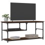 Mueble de TV contrachapada y acero marrón roble 103x38x46,5 cm de vidaXL, Muebles TV - Ref: Foro24-831827, Precio: 50,71 €, D...