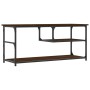 Mueble de TV contrachapada y acero marrón roble 103x38x46,5 cm de vidaXL, Muebles TV - Ref: Foro24-831827, Precio: 50,71 €, D...