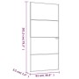 Interior door tempered glass and white aluminum 93x201.5cm by vidaXL, Doors for the home - Ref: Foro24-153668, Price: 197,94 ...