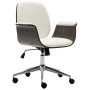 Bentwood and White Faux Leather Office Chair by vidaXL, Office chairs - Ref: Foro24-283126, Price: 141,75 €, Discount: %