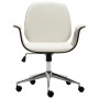 Bentwood and White Faux Leather Office Chair by vidaXL, Office chairs - Ref: Foro24-283126, Price: 141,92 €, Discount: %