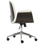 Bentwood and White Faux Leather Office Chair by vidaXL, Office chairs - Ref: Foro24-283126, Price: 141,92 €, Discount: %