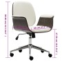 Bentwood and White Faux Leather Office Chair by vidaXL, Office chairs - Ref: Foro24-283126, Price: 141,92 €, Discount: %