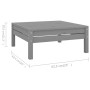 Garden furniture set 4 pieces solid gray pine wood by vidaXL, Garden sets - Ref: Foro24-3082629, Price: 203,99 €, Discount: %