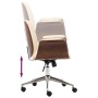 Silla de oficina de madera curvada y cuero sintético crema de vidaXL, Sillas de oficina - Ref: Foro24-283127, Precio: 198,88 ...