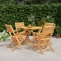 5-piece garden dining set solid teak wood by vidaXL, Garden sets - Ref: Foro24-3155023, Price: 389,69 €, Discount: %