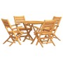 5-piece garden dining set solid teak wood by vidaXL, Garden sets - Ref: Foro24-3155023, Price: 383,99 €, Discount: %