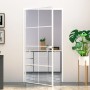 Interior door with tempered glass and white aluminum frame 102x201.5 cm by vidaXL, Doors for the home - Ref: Foro24-153669, P...