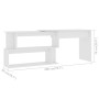 Escritorio de esquina madera contrachapada blanco 200x50x76 cm de vidaXL, Escritorios - Ref: Foro24-801098, Precio: 98,95 €, ...