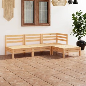 Juego de muebles de jardín 4 piezas madera maciza pino de vidaXL, Conjuntos de jardín - Ref: Foro24-3082627, Precio: 186,99 €...