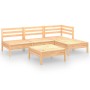 Gartenmöbel-Set 5-teilig aus massivem Kiefernholz von vidaXL, Gartensets - Ref: Foro24-3082632, Preis: 228,47 €, Rabatt: %