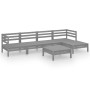 9-piece solid pine wood garden furniture set in gray. by vidaXL, Garden sets - Ref: Foro24-3082684, Price: 298,99 €, Discount: %