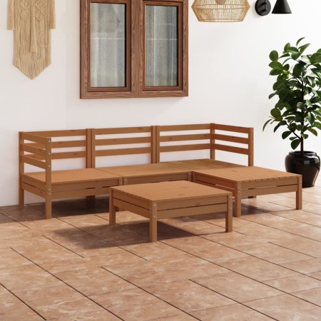 Garden furniture set 5 pieces solid honey brown pine wood by vidaXL, Garden sets - Ref: Foro24-3082675, Price: 274,20 €, Disc...