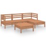 Garden furniture set 5 pieces solid honey brown pine wood by vidaXL, Garden sets - Ref: Foro24-3082675, Price: 274,20 €, Disc...