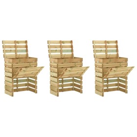 Compostadores de láminas 3 uds madera de pino 80x50x100 cm de vidaXL, Compostadores - Ref: Foro24-3078137, Precio: 221,99 €, ...