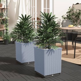 Planters 2 units light gray polypropylene 30x30x37 cm by vidaXL, Pots and planters - Ref: Foro24-364181, Price: 50,77 €, Disc...