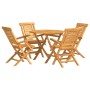 5-teiliges Garten-Essset aus massivem Teakholz von vidaXL, Gartensets - Ref: Foro24-3155026, Preis: 431,78 €, Rabatt: %