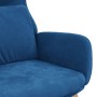 Blue velvet relaxation armchair by vidaXL, Armchairs - Ref: Foro24-341361, Price: 114,76 €, Discount: %