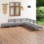 Garden furniture set 7 pieces solid gray pine wood by vidaXL, Garden sets - Ref: Foro24-3082649, Price: 295,53 €, Discount: %