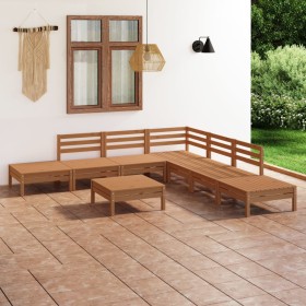 Garden furniture set 8 pieces solid pine wood honey brown by vidaXL, Garden sets - Ref: Foro24-3082655, Price: 394,93 €, Disc...