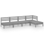 5-piece solid pine wood garden furniture set in gray. by vidaXL, Garden sets - Ref: Foro24-3082659, Price: 250,86 €, Discount: %