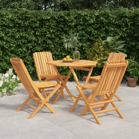 5-teiliges Garten-Essset aus massivem Teakholz von vidaXL, Gartensets - Ref: Foro24-3155027, Preis: 414,86 €, Rabatt: %