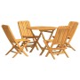 5-teiliges Garten-Essset aus massivem Teakholz von vidaXL, Gartensets - Ref: Foro24-3155027, Preis: 413,99 €, Rabatt: %