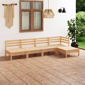 Gartenmöbel-Set 5-teilig aus massivem Kiefernholz von vidaXL, Gartensets - Ref: Foro24-3082657, Preis: 213,99 €, Rabatt: %