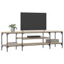 Iron TV cabinet Sonoma oak plywood 161x35x45 cm by vidaXL, TV Furniture - Ref: Foro24-831809, Price: 71,73 €, Discount: %