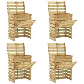 Compostadores de láminas 4 uds madera de pino 80x50x100 cm de vidaXL, Compostadores - Ref: Foro24-3078138, Precio: 309,87 €, ...