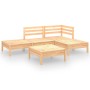 Juego de muebles de jardín 5 piezas madera maciza pino de vidaXL, Conjuntos de jardín - Ref: Foro24-3082622, Precio: 224,20 €...