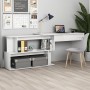 Glossy white plywood corner desk 200x50x76 cm by vidaXL, Desks - Ref: Foro24-801104, Price: 128,99 €, Discount: %