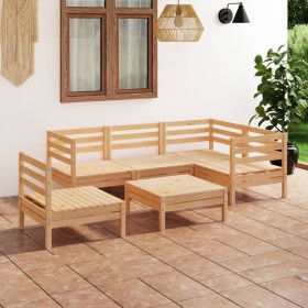 Juego de muebles de jardín 6 piezas madera maciza de pino de vidaXL, Conjuntos de jardín - Ref: Foro24-3082722, Precio: 281,9...