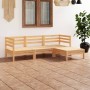 4-teiliges Gartenmöbel-Set aus massivem Zirbenholz von vidaXL, Gartensets - Ref: Foro24-3082667, Preis: 189,99 €, Rabatt: %