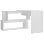 Glossy white plywood corner desk 200x50x76 cm by vidaXL, Desks - Ref: Foro24-801104, Price: 128,99 €, Discount: %