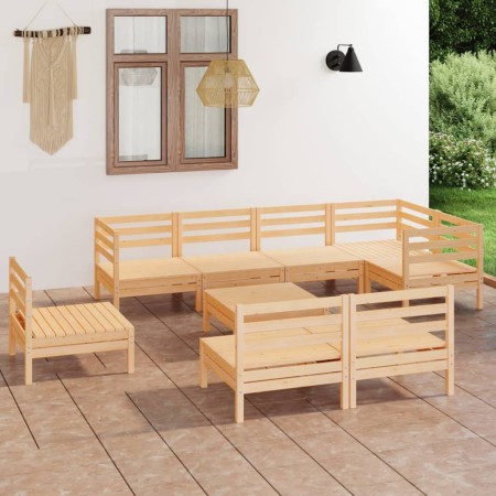 Garden furniture set 9 pieces solid pine wood by vidaXL, Garden sets - Ref: Foro24-3082899, Price: 409,48 €, Discount: %