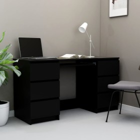 Black plywood desk 140x50x77 cm by vidaXL, Desks - Ref: Foro24-800811, Price: 172,45 €, Discount: %