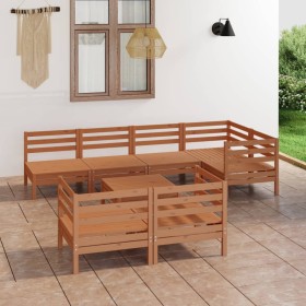 Garden furniture set 8 pieces solid honey brown pine wood by vidaXL, Garden sets - Ref: Foro24-3082922, Price: 446,48 €, Disc...